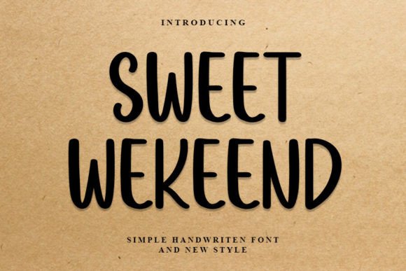 Font for Branding: Sweet Weekend’s Elegant Touch