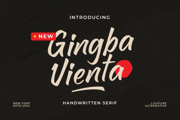 Gingba Vienta: A Handwritten Font That Feels Like It Belongs