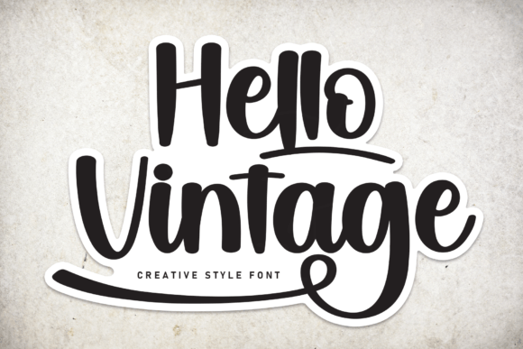 Hello Vintage Font for Small Business Branding