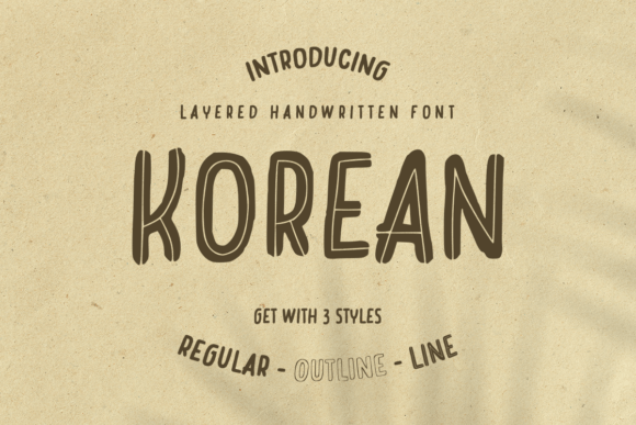 Korean Layered Handwritten Font for Editorial Warmth