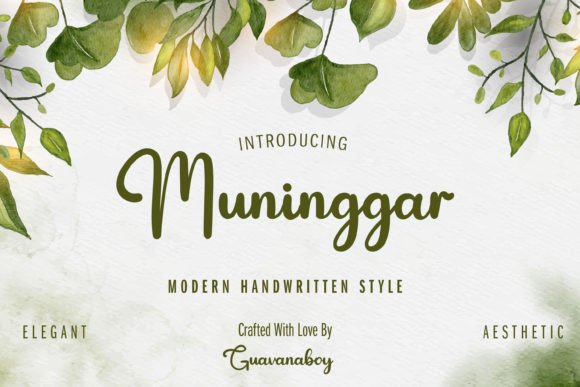Muninggar: A Modern Handwritten Font for Thoughtful Branding