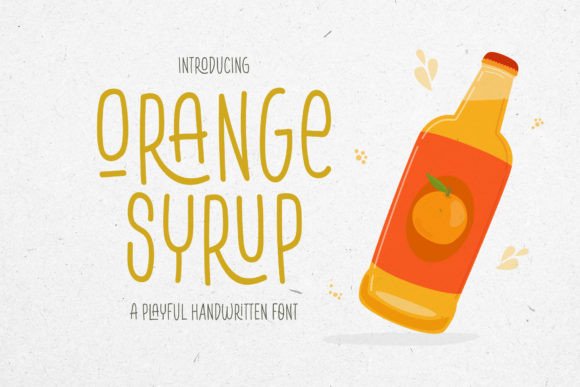 Orange Syrup: A Playful Handwritten Font That Elevates Small Business Branding