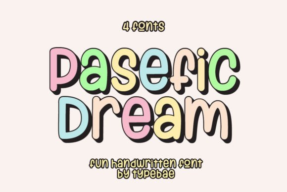 Pasefic Dream: A Whimsical Display Font for Digital Charm