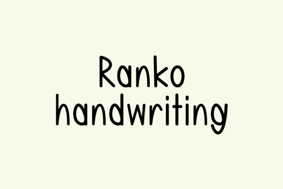 Ranko Handwritten Font for Crafters & Sellers
