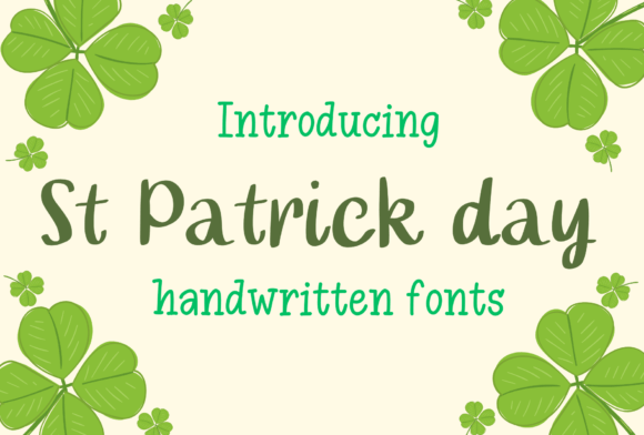 St Patrick Day Handwritten Font for Crafters & Sellers
