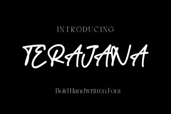 Terajana Handwritten Font for Crafters & Small Shops