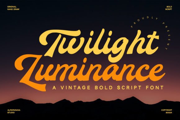 Twilight Luminance: A Vintage Script Font for Editorial Warmth